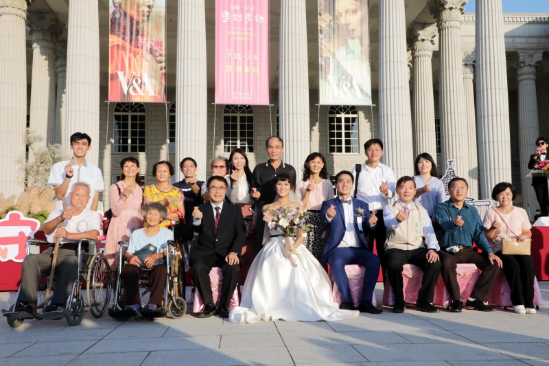 台南市聯合婚禮 奇美博物館浪漫登場