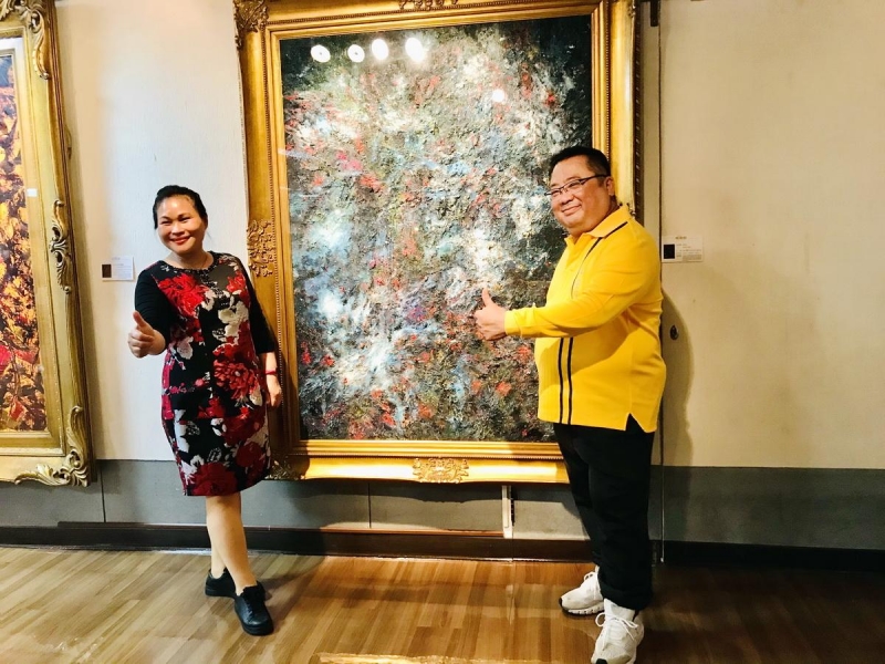 成功企業家兼畫家何宗烈油彩創作嘉市文化局個展