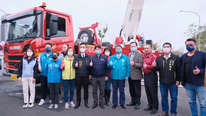 竹縣投1.2億添購7輛消防車 最高70米雲梯車強化都市救災