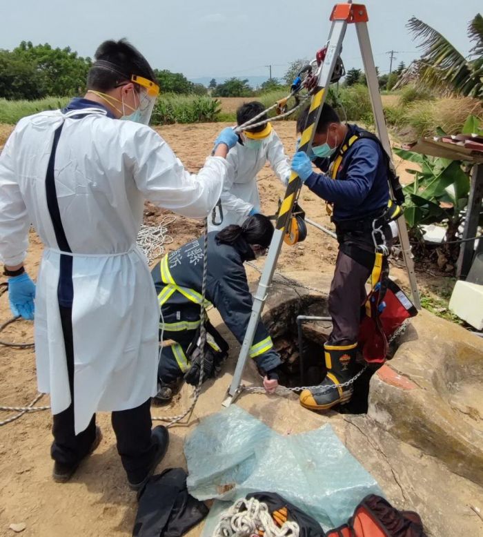 烈嶼婦人跌落水井 消防立刻救援