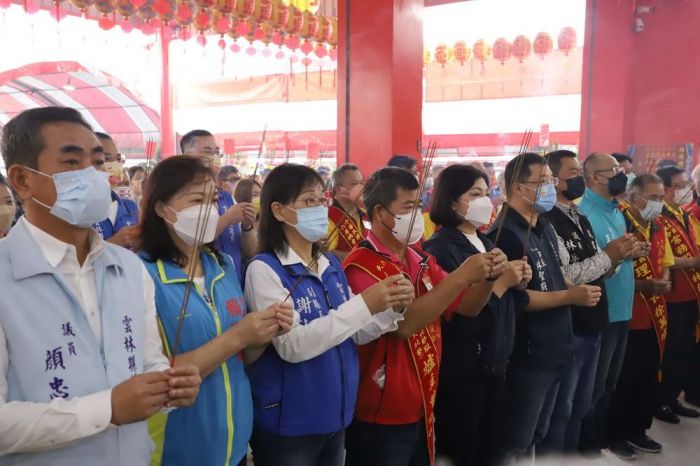雲林六房天上聖母過爐 張麗善祈求庇祐縣民平安健康