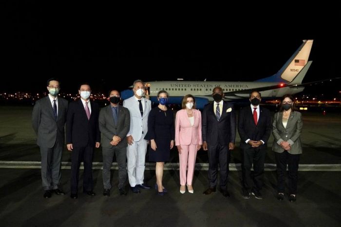 外交部歡迎美國聯邦眾議院議長裴洛西 率重量級議員訪台灣