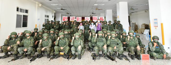 陸軍步兵第257旅埔鹽、溪湖展開14天教召 王惠美前往慰勞受訓人員