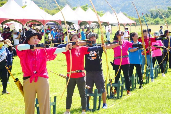 南投縣全國原住民傳統射箭錦標賽埔里開打 場面盛大