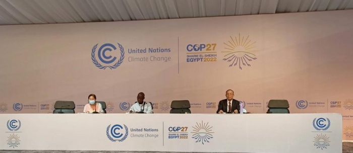 南華大學林聰明校長出席在埃及COP27 推廣蔬食減碳護地球分享台灣成功經驗