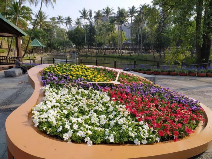 台南永康公園花卉藝術裝置開箱 民眾目光為之一亮