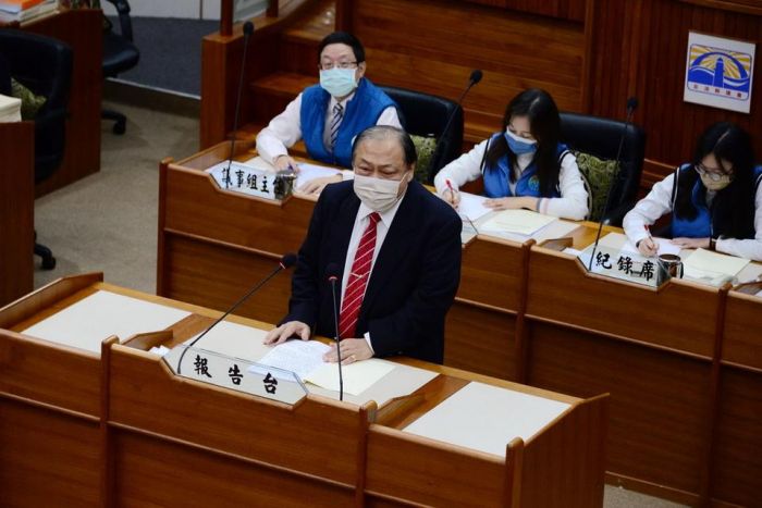 澎湖縣長陳光復議會臨時會提施政展望報告