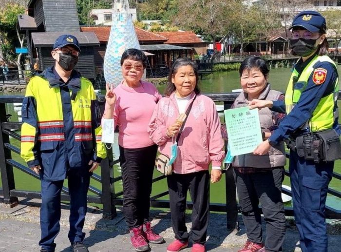 228連假集集警總動員 進行反詐騙宣導
