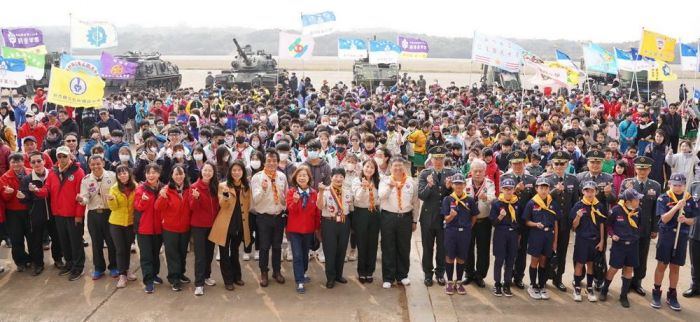 竹縣童軍表揚首次在軍營區登場 楊文科頒發績優獎章