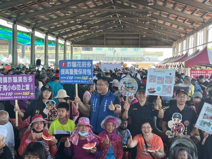 雲林二崙西瓜節登場　西螺現場交安、反詐騙宣導