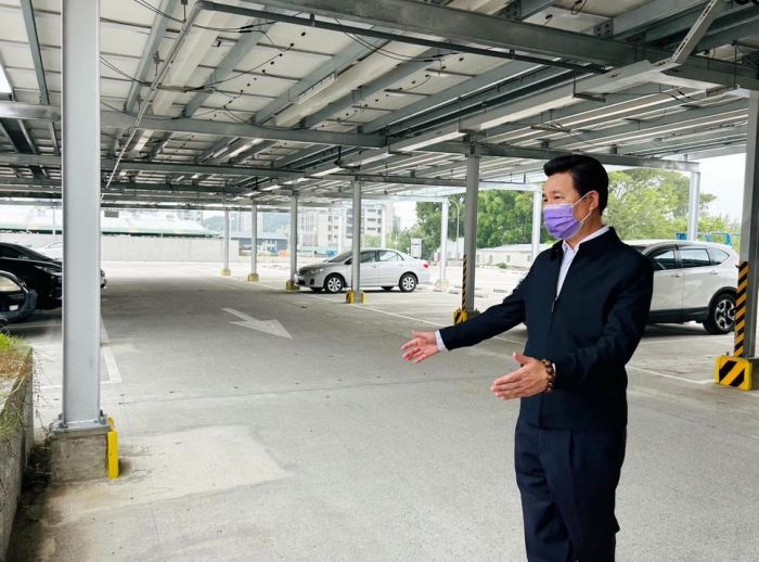 停車場光電系統建置完成　陳福海盼定期檢視與維護