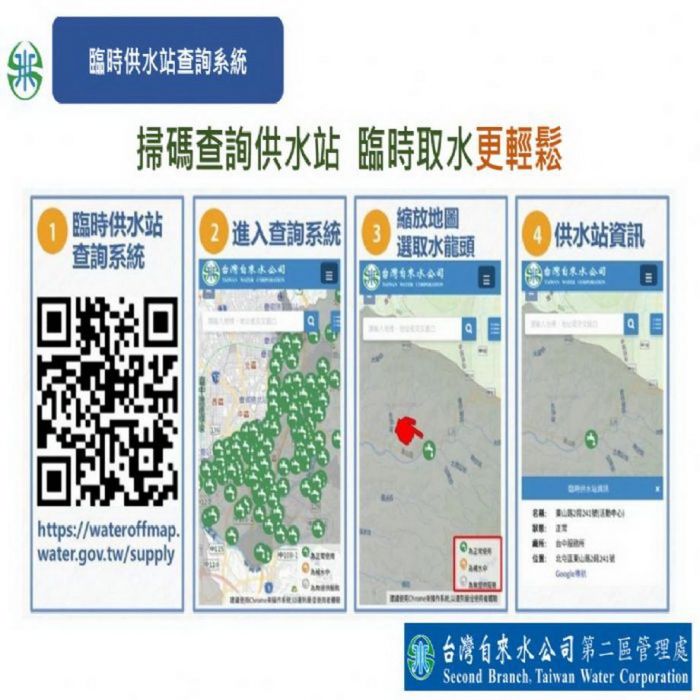 因應桃園三合一工程停水 　台水公司設置67處飲用水臨時供水站