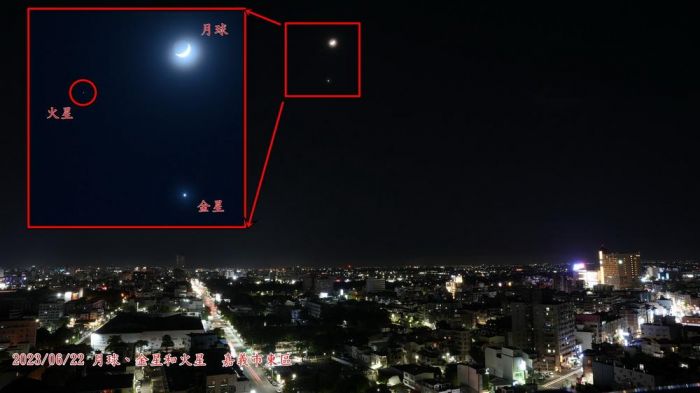 蘭潭國小端午節為嘉市打卡留下睽違15年夜空「啾咪」美照
