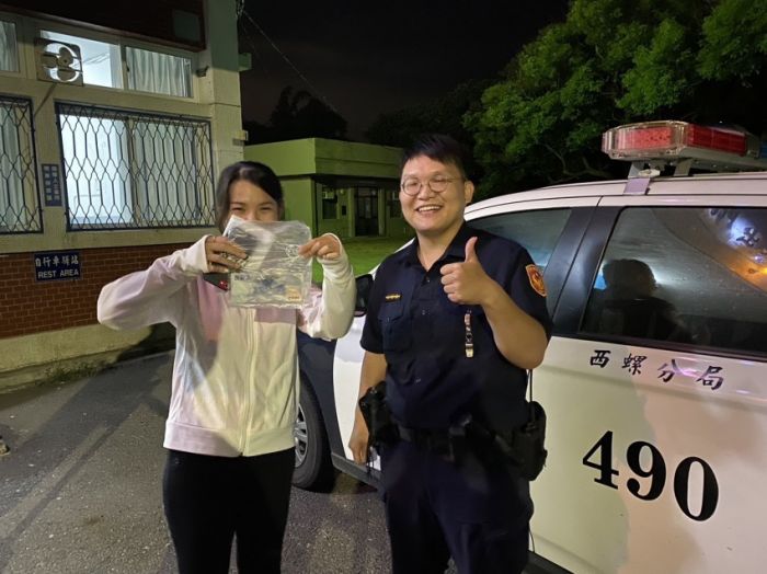 打工第一份薪資遺失　豐榮警陪同沿途幸運尋回