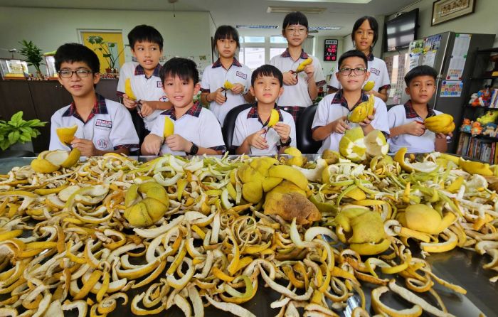變廢為寶 和東國小師生收柚皮做蚊香送愛心給浪浪