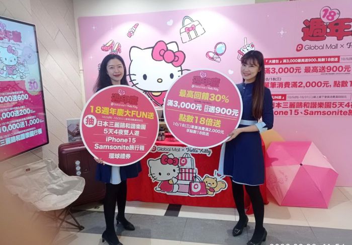 Global Mall屏東市《18週年慶》首波祭大禮包、旅遊大FUN送