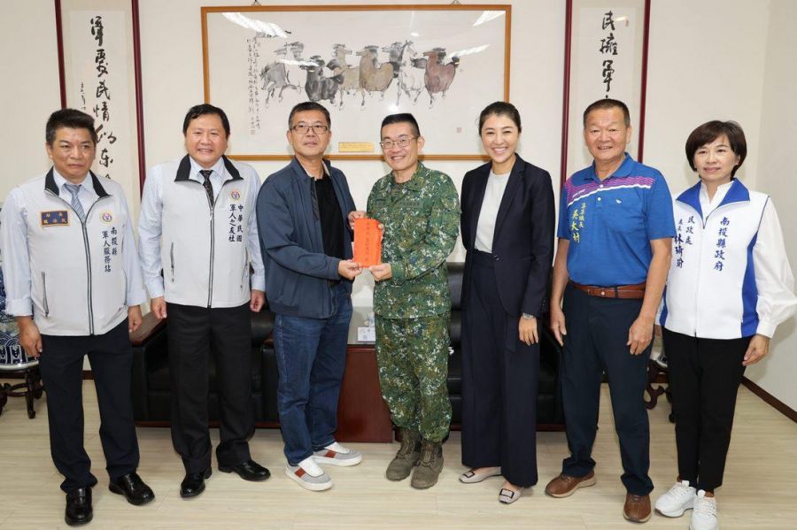 永乘工程勞軍捐贈兵整中心加菜金 許淑華感謝嘉惠南投