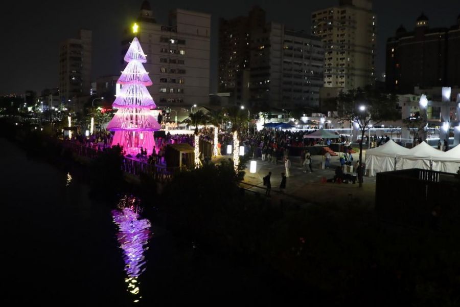2023台南河樂燈區聖誕點燈 祝福台南平安、幸福發展