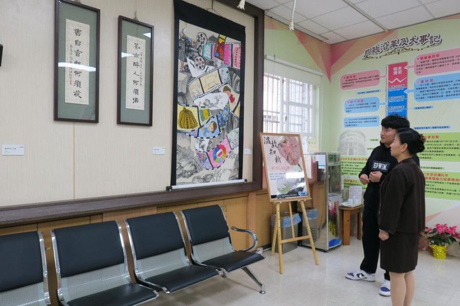 「溫故知新」嘉市水墨畫家江柏賢、黃聿宥師生聯展 於西區戶政「藝之牆」展出