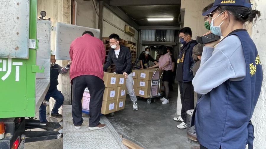 總統、區域立委選票送達各鄉鎮市選務中心