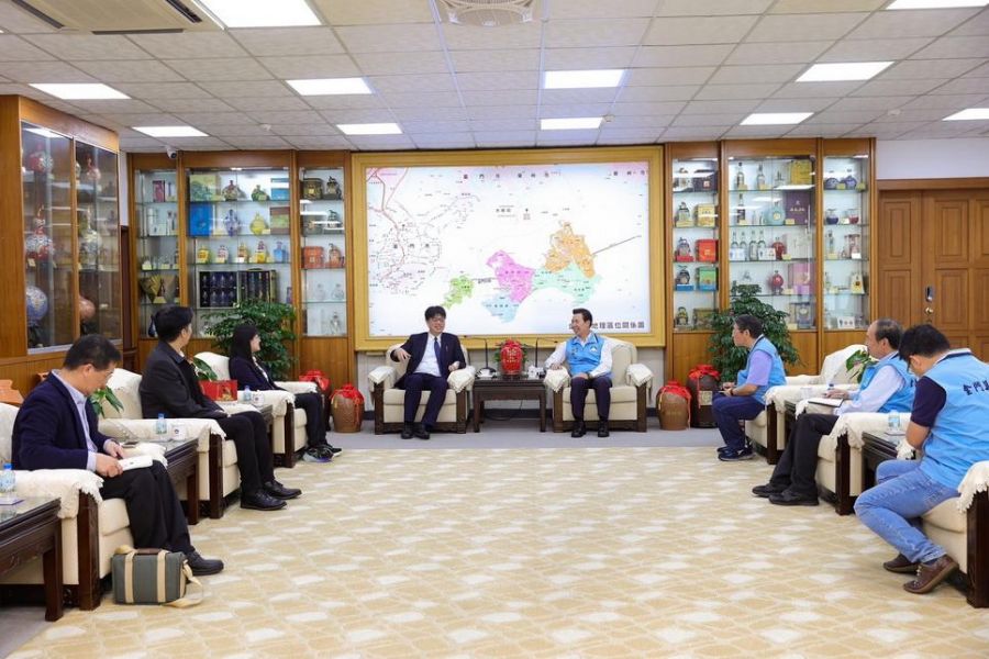 陸委會主委邱垂正拜會金門縣府　陳福海盼早日實施陸客來金旅遊