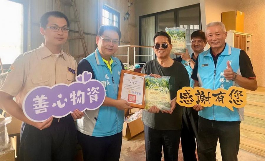 新竹榮服處感謝榮民張添福  捐贈白米關懷清寒榮民眷