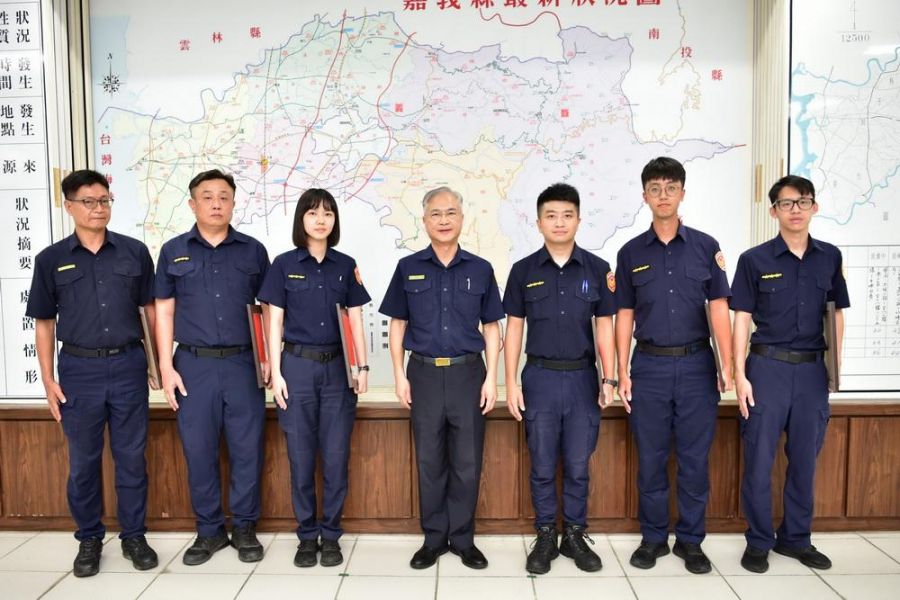 嘉義縣警察局表揚「為民服務優良員警」6件6人