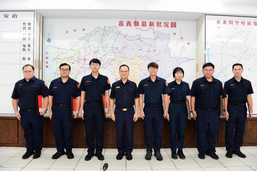 嘉縣警局表揚「為民服務優良員警」6件7人