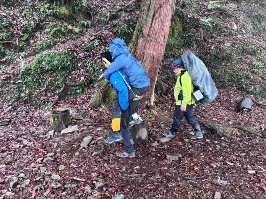 觀高坪山友右腳踝骨折案　南投縣消防局救援送醫