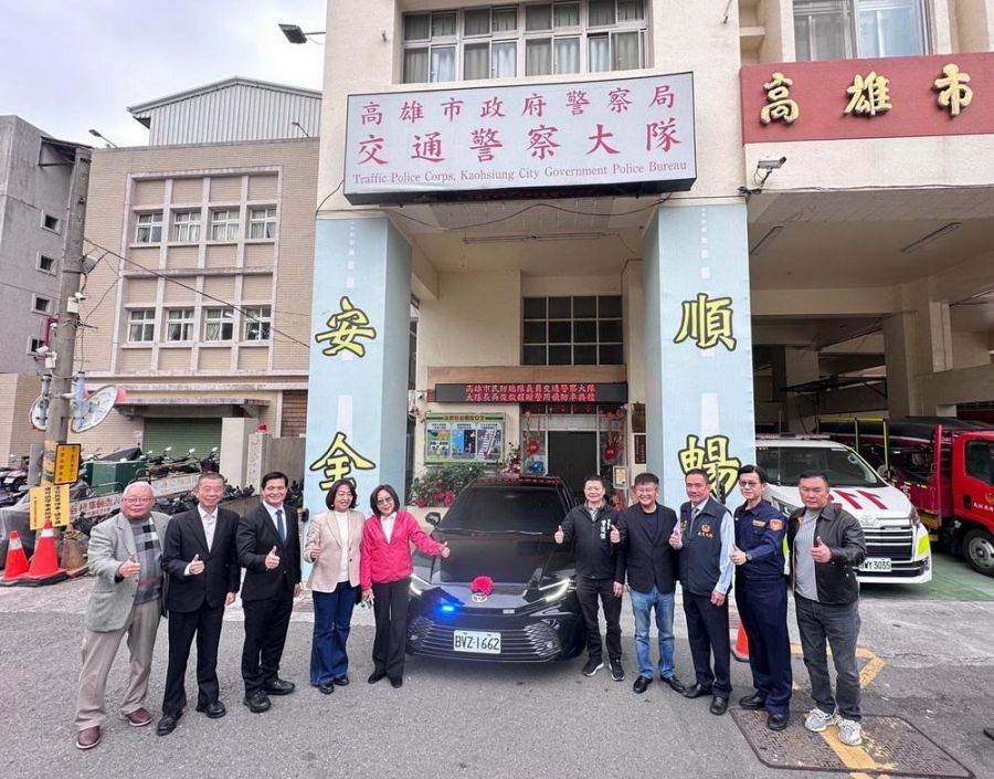 高市義交大隊長捐贈最新款偵防車  事業有成不忘回饋社會