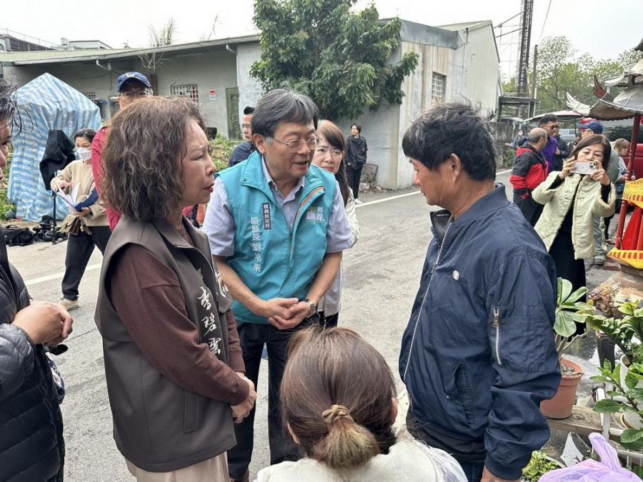 中埔鄉火災  副縣長劉培東關懷受災戶