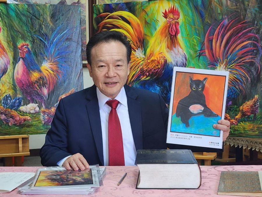 知名國際畫家陳明順於童年畫廊  舉辦假日畫畫體驗營 千套臨摹教材贈單親家庭