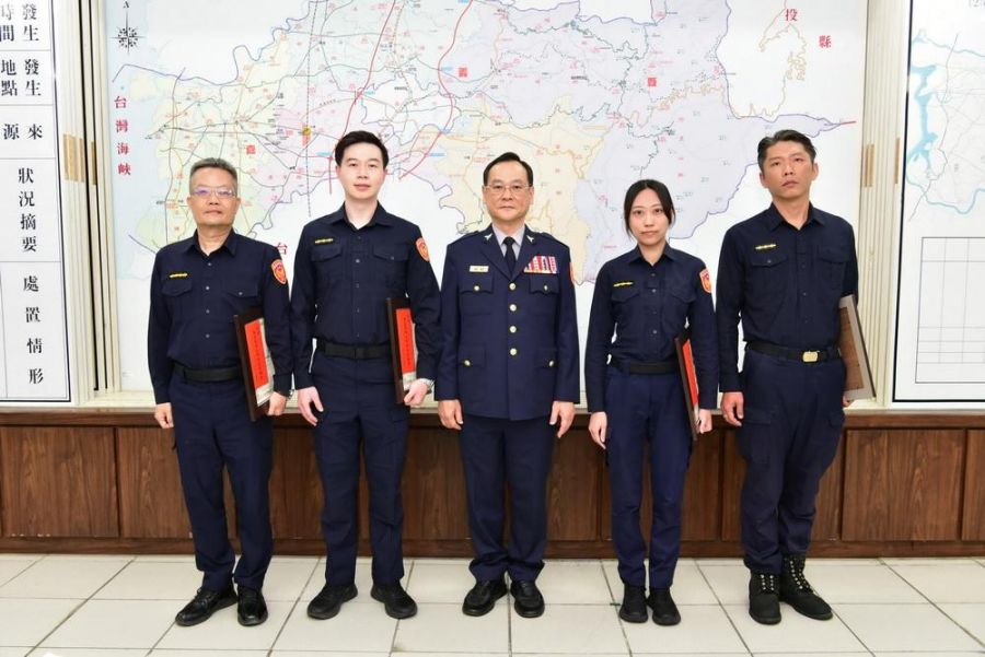 嘉義縣警察局表揚2月份「為民服務優良員警」4件4人