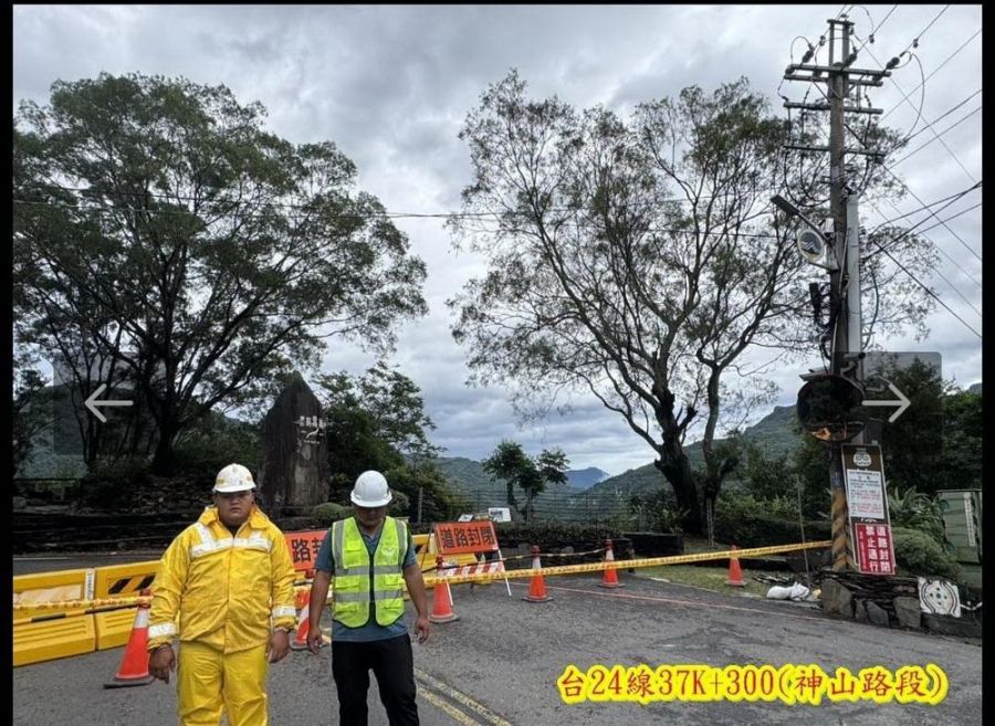台24線27.4k~37.3k德文路口至神山，已實施預警性封閉