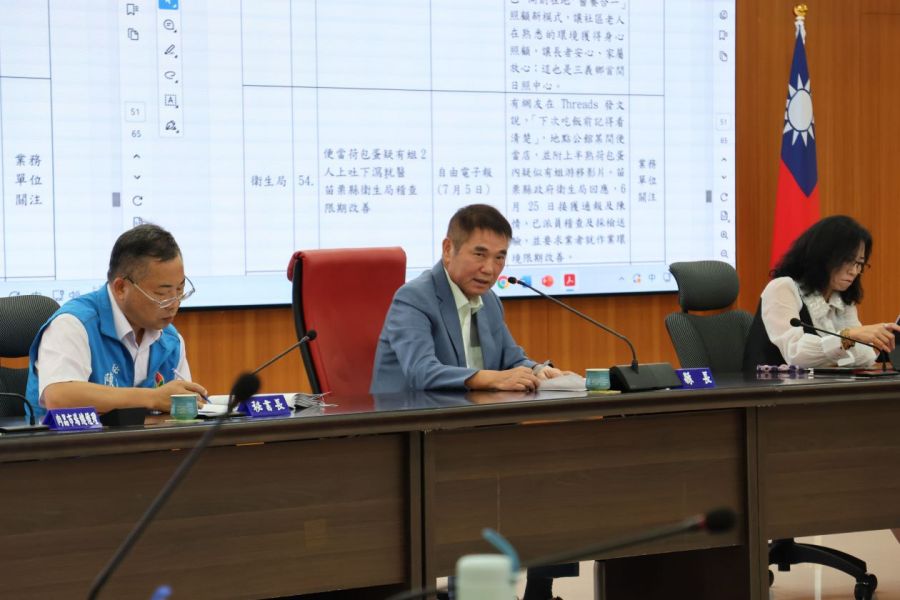 苗栗縣府召開縣務會議　鍾東錦爭取青年店家曝光機會