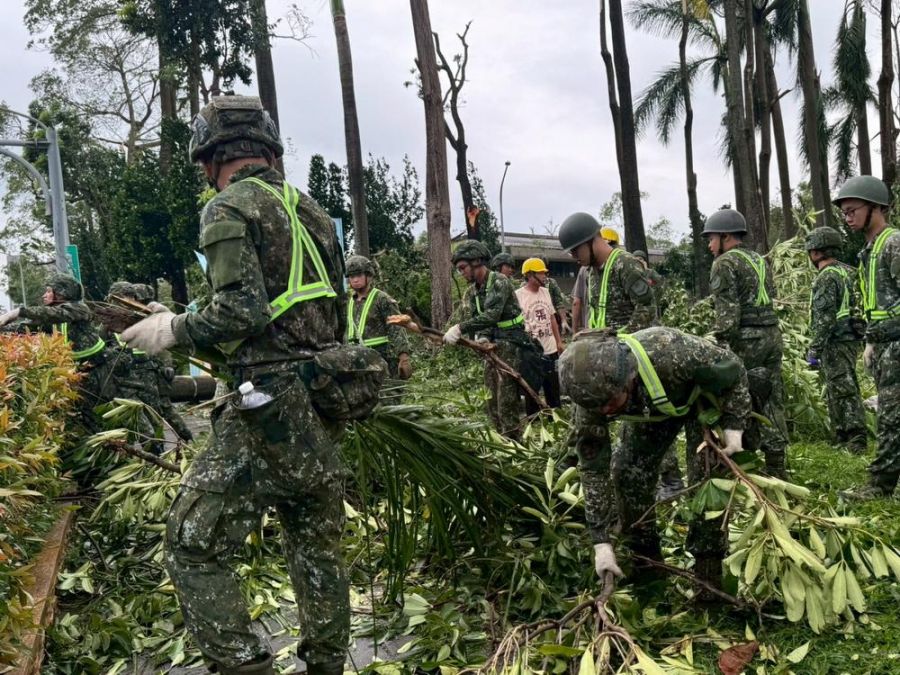 陸軍南測中心投入丹娜絲颱風災後復原 全力支援嘉義地區重建