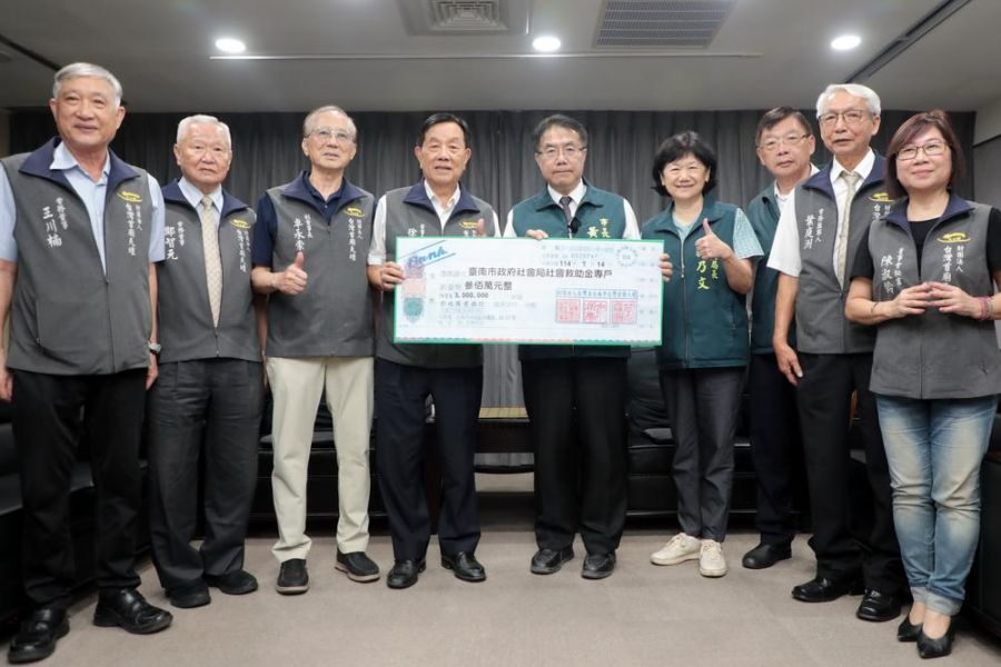 台灣首廟天壇捐300萬予南市府  助丹娜絲颱風災後復原