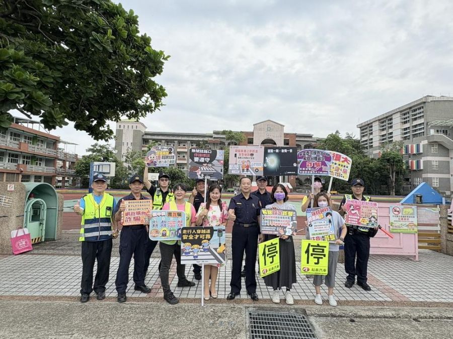 嘉縣中埔警長偕鄉長護童反詐 共同守護孩童安全