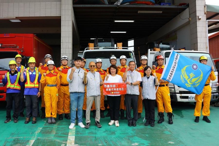 嘉市馳援花蓮災後復原 黃敏惠市長勉勵將專業與溫度送往花蓮