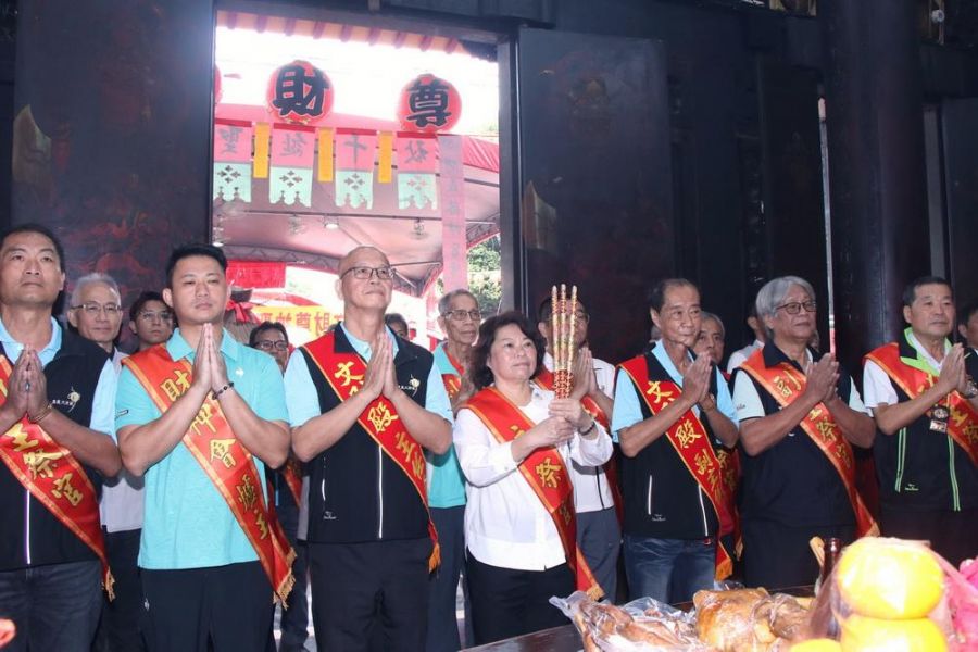 文財殿聖誕祝壽大典市長黃敏惠出席   肯定文通慈善會善行
