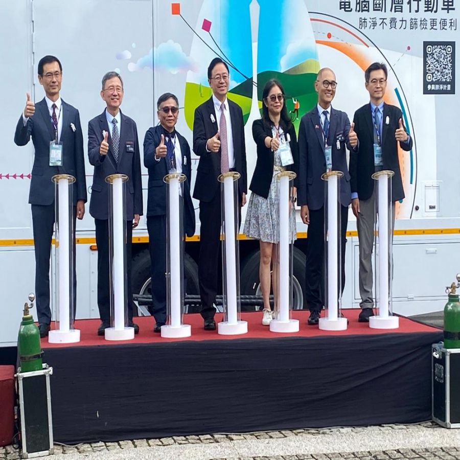 桃園領航 護肺安康  全國首創行動CT醫療車啟用 市長張善政感謝善心人士
