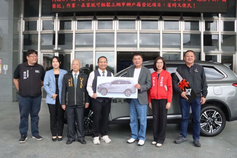 維瓦第建築捐贈四輪傳動公務車  強化山坡地巡查能量