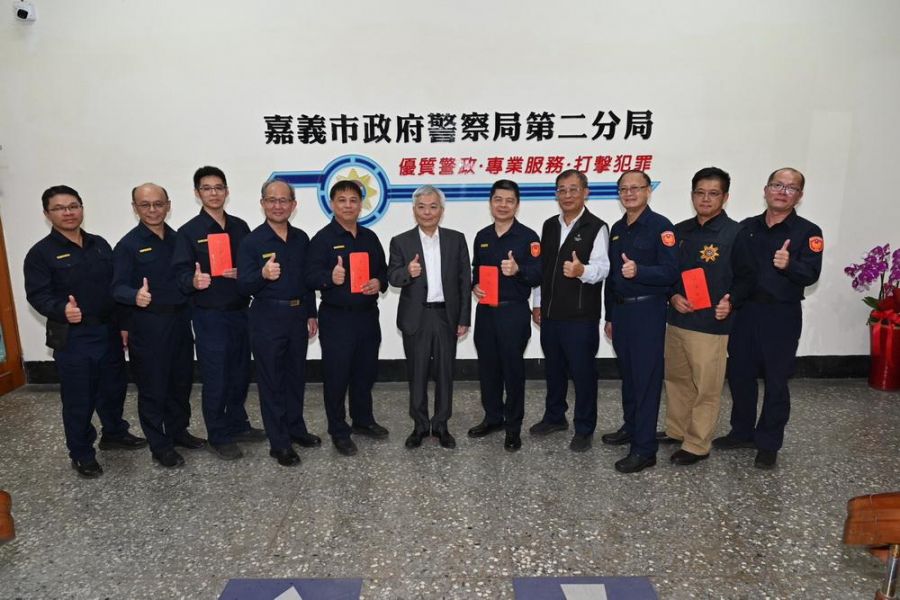 警政署長至嘉市二分局慰勉同仁 提醒重大危安事件須報到處置快