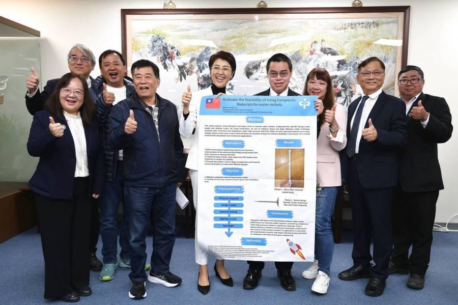 南投囝仔「金」厲害！ 暨大附中科研團隊橫掃美日星多項大獎許淑華縣長接見勉勵