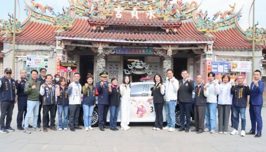 永貞宮善心捐贈巡邏車 助力警力守護頭份治安