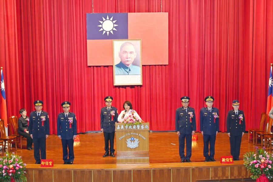 嘉市府警局卸、新任分局長聯合交接典禮 黃敏惠期勉全力以赴守護嘉園