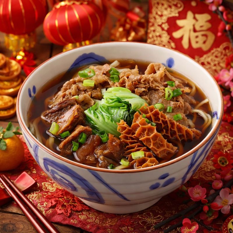 三商巧福攜手北港武德宮推出　紅燒四喜牛肉麵、開運錢母