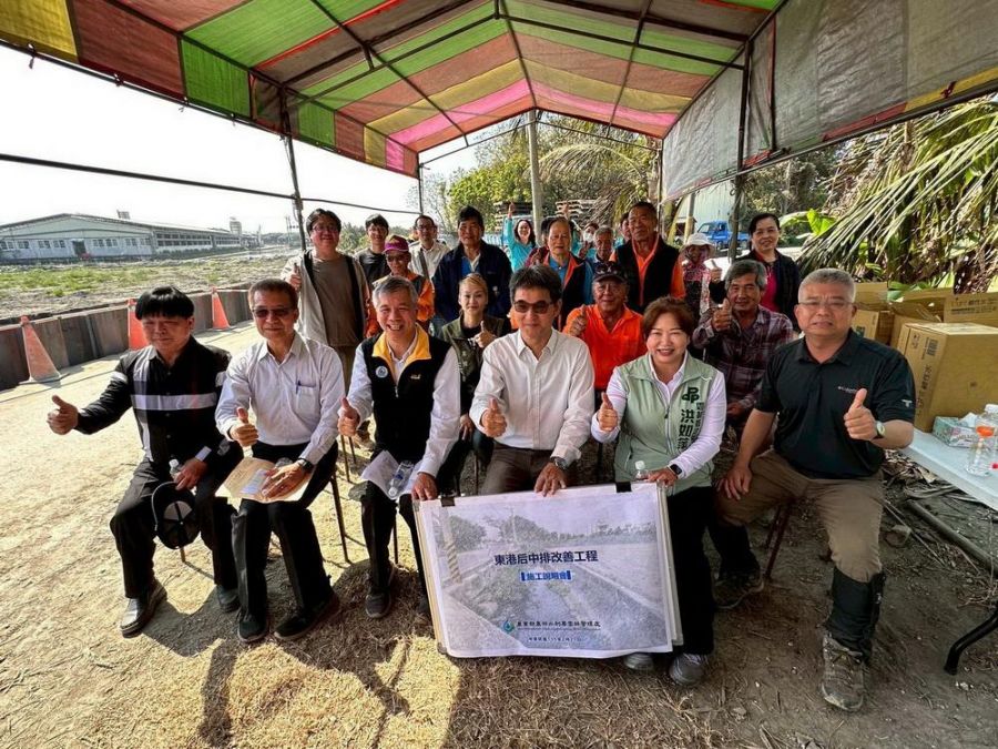 開工日拼民生！劉建國爭取5,700萬經費 啟動二崙大義崙排水系統改善工程