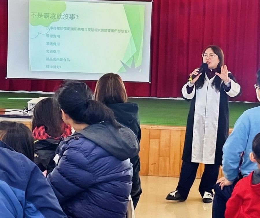 竹市關東市民活動中心免費公益講座  律師林妤芬以實際案例分享