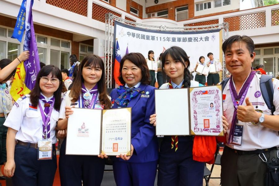 歡慶115年童軍節 黃敏惠市長勉勵青年邁向國際、實踐永續